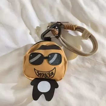 Автомобильный ключ мини-сумка для хранения многофункциональный телефон кольцо кулон мультяшный брелок унисекс коричневый
