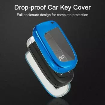 Автомобильный ключ ТПУ пылезащитный чехол водонепроницаемый легкий портативный чехол автомобильный чехол для ключа протектор синий