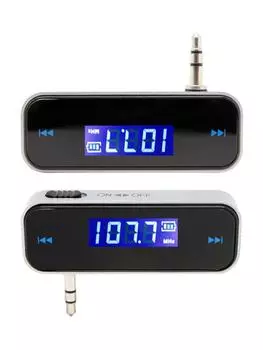 Автомобильный комплект FM-передатчик беспроводной ЖК-дисплей FM-передатчик модулятор беспроводной мини 3,5 мм автомобильная музыкальная аудиосистема для мобильных телефонов чёрный