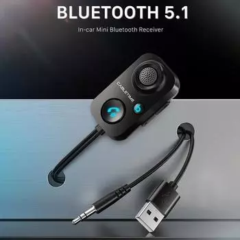 Автомобильный комплект громкой связи Bluetooth 5.0 приемник AUX аудио 3,5 мм беспроводной адаптер Bluetooth автомобильный комплект адаптер для телефона автомобильный комплект громкой связи чёрный