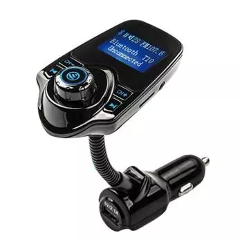 Автомобильный комплект Handsfree Wireless Bluetooth FM-передатчик MP3-плеер USB-ЖК-модулятор красный