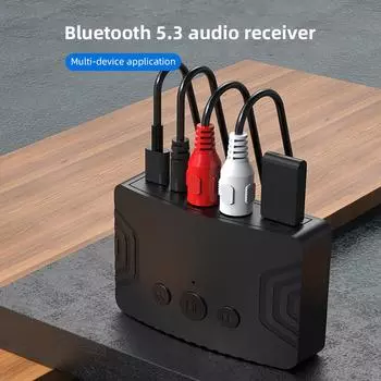 Автомобильный комплект усилителя динамика Bluetooth 5.3 аудиоресивер с 3,5 мм AUX RCA USB U-Disk стерео музыкальный беспроводной аудиоадаптер #470736