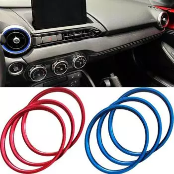 Автомобильный кондиционер AC вентиляционное кольцо накладка для Mazda MX-5 MX5 mazda 2 CX-3 CX3 RF ND автомобильные аксессуары Red outlet ring