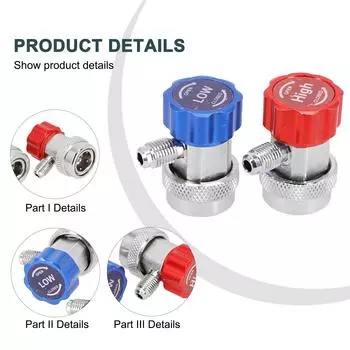 Автомобильный кондиционер R134a адаптер муфты адаптер быстросъемного соединения разъем коллектора кондиционера R134 коллекторный манометр металлический адаптер CHINA