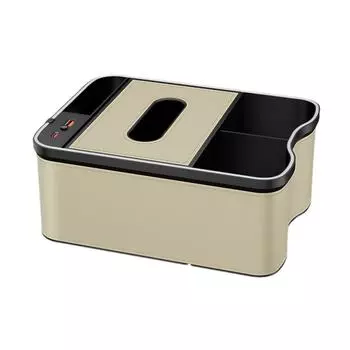 Автомобильный консольный органайзер, автомобильный держатель для салфеток, USB-органайзер для хранения вещей с подсветкой, коробка для салфеток, сотовый телефон красный