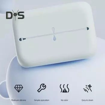 Автомобильный контейнер для хранения салфеток, легкий доступ, гибкий многоразовый силиконовый контейнер для бумажных полотенец, диспенсер для влажных салфеток A циан