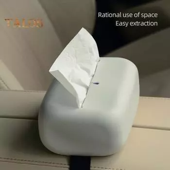 Автомобильный контейнер для хранения салфеток, легкий доступ, гибкий многоразовый силиконовый контейнер для бумажных полотенец, диспенсер для влажных салфеток A циан