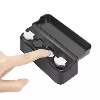 Автомобильный кошелек для хранения монет, сберегательная коробка для евро, держатель для монет, пластиковый держатель для кошелька, сейф, копилка, органайзер для денег чёрный