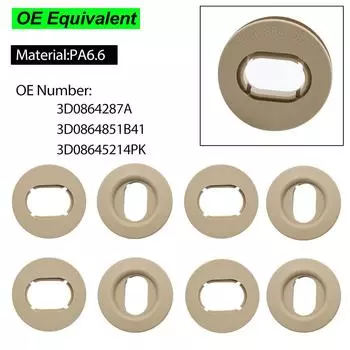 Автомобильный коврик бежевого цвета, зажимы для крепления, овальные зажимы для ковра для VW Golf Jetta Eos Touareg Seat Leon MK1 Arosa Mii Skoda Octavia Fabia