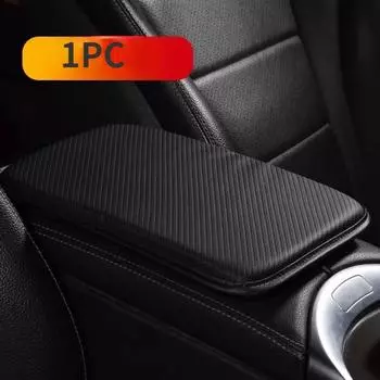 Автомобильный коврик для центральной консоли, подушка для подлокотника автомобиля, многофункциональный защитный коврик, аксессуары для автомобильных сидений чёрный