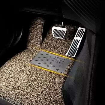 Автомобильный коврик из алюминиевого сплава, толстый алюминиевый каблук, педаль, 22x15 см, наклейка для стайлинга автомобиля, автомобильные аксессуары серебряный