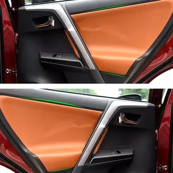 Автомобильный кожаный подлокотник из микрофибры для Toyota Rav4 RAV 4 2013 2014 2015 2016 2017 front 2 doors чёрный