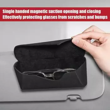 Автомобильный козырек держатель солнцезащитных очков магнитный держатель для очков и держатель для билетов многофункциональный козырек для солнцезащитных очков вешалка для автомобиля чёрный