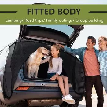 Автомобильный козырек на заднюю дверь для кемпинга, солнцезащитный козырек на переднее и заднее окно, дышащий, эластичный, простая установка, защита конфиденциальности, сетчатый экран XL