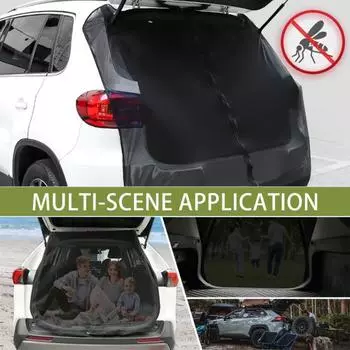 Автомобильный козырек на заднюю дверь для кемпинга, солнцезащитный козырек на переднее и заднее окно, дышащий, эластичный, простая установка, защита конфиденциальности, сетчатый экран XL