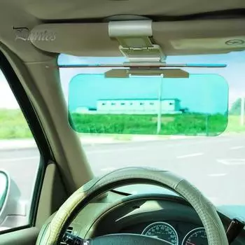 Автомобильный козырек ночного видения 2 в 1, антибликовый солнцезащитный козырек для дневного и ночного вождения, антиослепляющий козырек от УФ-излучения для защиты глаз S