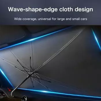 Автомобильный козырек от солнца, зонт на лобовое стекло, анти-УФ-покрытие, защита от солнца, теплоизоляционный, простой в установке, козырек от солнца на лобовое стекло автомобиля, переднее окно L