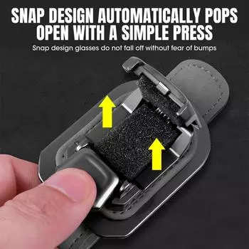 Автомобильный козырек солнцезащитных очков держатель клипса многофункциональный креативный автомобильный солнцезащитный козырек очки защитный чехол для салона автомобиля аксессуары чёрный