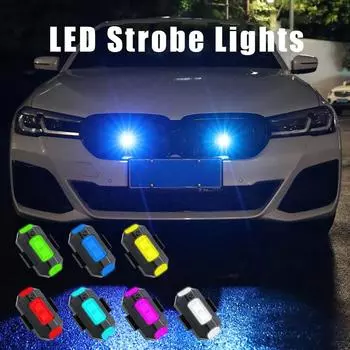 Автомобильный красочный светодиодный стробоскоп, вспышка, беспроводная сигнальная лампа, мотоцикл, радиоуправляемый дрон, сигнальная лампа положения, автомобильные аксессуары 7 colors magnetic