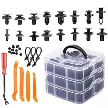 Автомобильный крепеж, зажимы для накладки, штифт, автомобильные зажимы для бампера, фиксатор, нейлоновые заклепки, облицовка дверной панели, универсальный 650 шт.