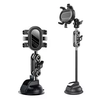 Автомобильный кронштейн для мобильного телефона для съемки, регулируемый кронштейн с присоской для самостоятельного вождения, устойчивая к сотрясениям подставка для мобильного телефона на лобовое стекло автомобиля