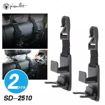 Автомобильный крючок для подголовника ABS, избыточный вес 8 кг, с крючком для напитков, неопределенный автомобильный многофункциональный крючок, кронштейн для хранения на спинке сиденья, полки чёрный