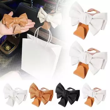 Автомобильный крючок для подголовника с бантом для хранения вещей, автомобильный крючок для подвешивания сумки, кошелька, пальто, продуктов K8x8