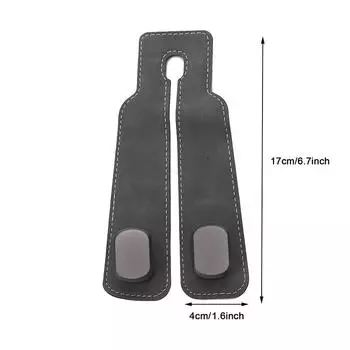 Автомобильный крючок для салона автомобиля, автомобильные аксессуары, держатель крючка для сумки, двойной крючок для кожи, маленький крючок One Size серый