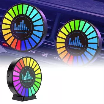 Автомобильный круговой ароматерапевтический свет для пикапа Автомобильный светодиодный атмосферный свет Автомобильный музыкальный свет One Size