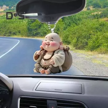 Автомобильный кулон Будда 2D Толстый акриловый брелок для зеркала автомобиля Мультяшные рюкзаки Шарм Подарки на День благодарения хаки