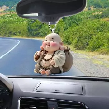 Автомобильный кулон Будда 2D Толстый акриловый брелок для зеркала автомобиля Мультяшные рюкзаки Шарм Подарки на День благодарения хаки