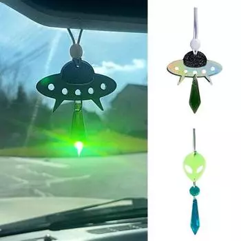 Автомобильный кулон голографический НЛО инопланетянин искусственный кристалл луч автомобильные аксессуары простая установка B