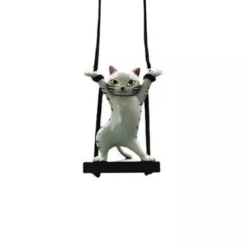 Автомобильный кулон, креативная милая ветка, кошка, зеркало заднего вида, кулон, украшение интерьера автомобиля, аксессуары для салона автомобиля, пара авто