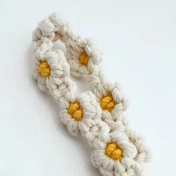 Автомобильный кулон ручной работы с цветком ромашки, редактирование, тканая богемная кисточка, радужная автомобильная подвеска розовый