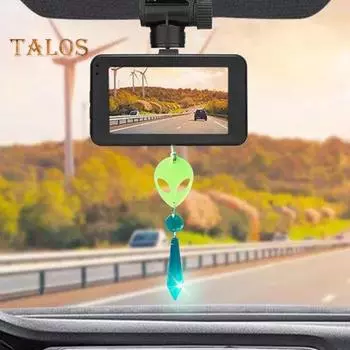 Автомобильный кулон с голографическим НЛО инопланетянин искусственный кристалл луч автомобильные аксессуары простая установка регулируемая цепочка сумка украшение кулон B