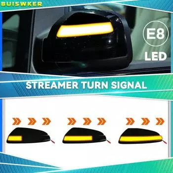 Автомобильный левый и правый светодиодный указатель поворота зеркала заднего вида для Mercedes-Benz Viano VITO W639 W204 S204 A2048200721 A2048200821 жёлтый