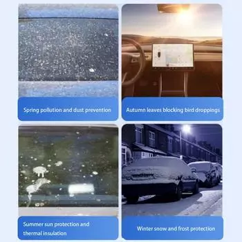 Автомобильный лобовой чехол для снега УФ-блокирующий оконный козырек для снега Утолщенный автомобильный лобовой чехол для снега для грузовика, автофургона чёрный