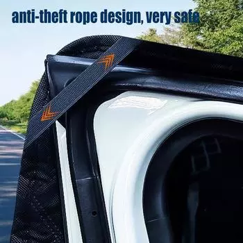 Автомобильный лобовой чехол от снега Автомобильный лобовой чехол от солнца Магнитный водонепроницаемый ветрозащитный чехол для удаления зимнего инея и льда чёрный