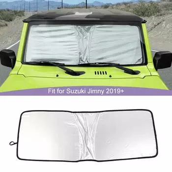 Автомобильный лобовой козырек, передний солнцезащитный козырек, складной солнцезащитный козырек, подходит для Suzuki Jimny 2019, аксессуары для салона автомобиля серебряный