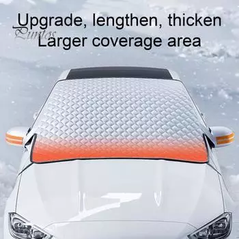 Автомобильный магнитный чехол от снега на лобовое стекло, защита от ветра, простая установка, универсальный чехол для окна внедорожника или грузовика серебряный