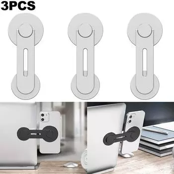 Автомобильный магнитный держатель для ноутбука на боковую часть экрана для MacBook/iPhone 14 13 (Серебряный)