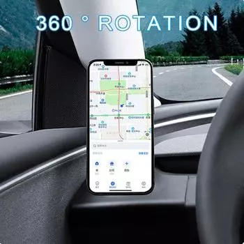 Автомобильный магнитный держатель для телефона Tesla для 3 модели 2024 года, поворотный, регулируемый на 360 градусов, авто