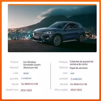 Автомобильный магнитный солнцезащитный коврик для BMW X1 F48 2016~2025 2017, занавеска на лобовое стекло, солнцезащитный козырек, накладка на люк, аксессуары 2016-2022