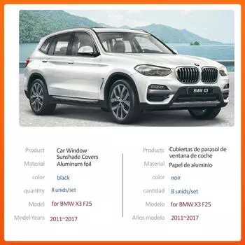 Автомобильный магнитный солнцезащитный коврик для BMW X3 F25 M Sport 2011~2017 2012 2013 Крыша, лобовое стекло, шторка, окно, люк, накладка, чехол, аксессуары 2011-2017