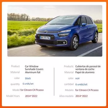 Автомобильный магнитный солнцезащитный козырек для Citroen C4 Picasso 2014~2025 2015, шторка на лобовое стекло, боковое окно, люк, накладка, аксессуары C4 Picasso