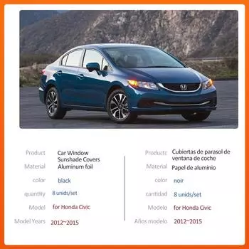 Автомобильный магнитный солнцезащитный козырек для Honda Civic 9th Gen Sedan FB 2012~2015, шторка на лобовое стекло, окно, люк, накладка, аксессуары Civic 9th Gen
