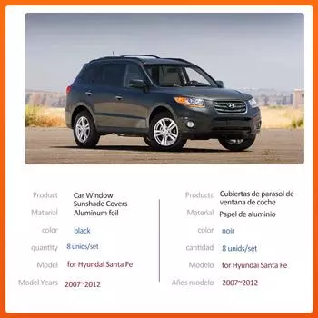 Автомобильный магнитный солнцезащитный козырек для Hyundai Santa Fe CM 2007~2012, шторка на лобовое стекло, солнцезащитный козырек, накладка на люк на крыше, аксессуары 2007-2012