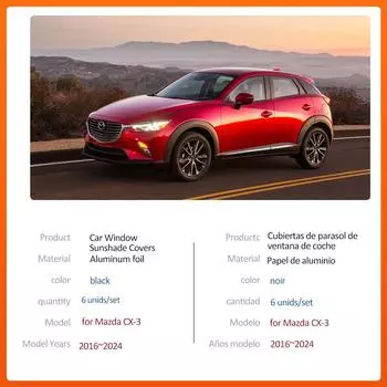 Автомобильный магнитный солнцезащитный козырек для Mazda CX-3 CX3 DK 2016~2024, шторка на лобовое стекло, боковое окно, солнцезащитный козырек, крышка люка, аксессуары 2017-2024