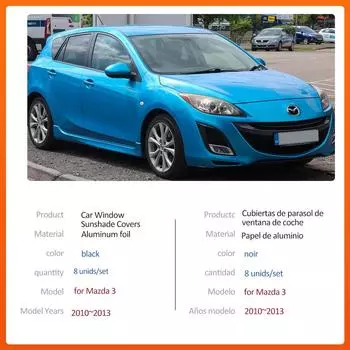 Автомобильный магнитный солнцезащитный козырек для Mazda 3 Mazda3 Axela BL 2010~2013 Крыша, лобовое стекло, шторка, солнцезащитный козырек, аксессуары для люка на крыше for Hatchback