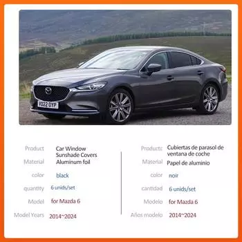 Автомобильный магнитный солнцезащитный козырек для Mazda 6 Mazda6 GJ1 GL Atenza Sedan 2014~2024, занавеска на лобовое стекло, солнцезащитный козырек, аксессуар для окна 2014-2024